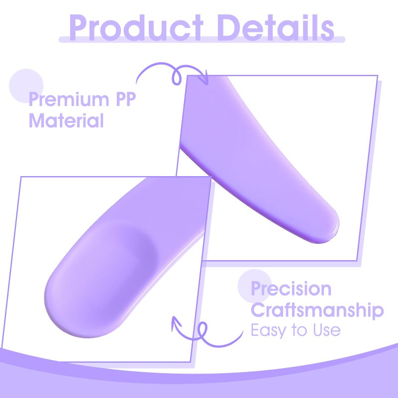 Ajcotahm 200 Pcs Mini Spatula for Cosmetics, Plastic Makeup Spatulas Mini Disposable Skincare Scoop Spatula for Cosmetics Facial Cream Mask Mixing and Sampling (Purple Pink Blue) - Image 3